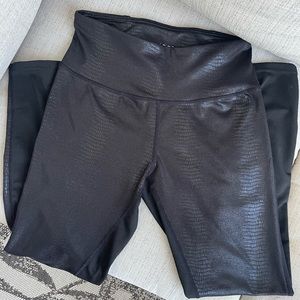 Faux Leather Crocodile Leggings